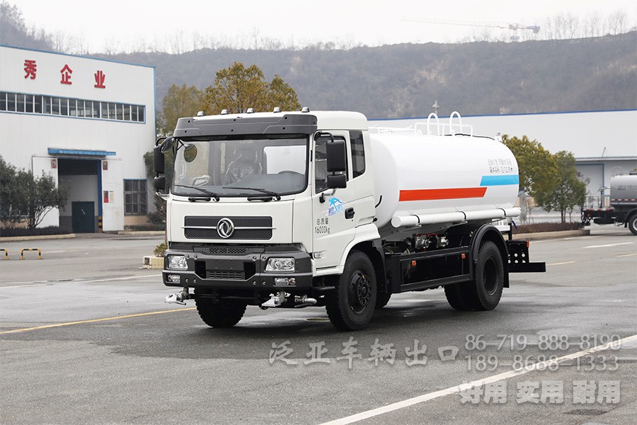东风210马力10方消防运水车_10吨后4*2专用水罐车_4*2国三底盘改装环卫绿化喷洒车